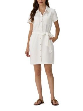 Frye Short Sleeve Ivory Denim Cute Summer Dress